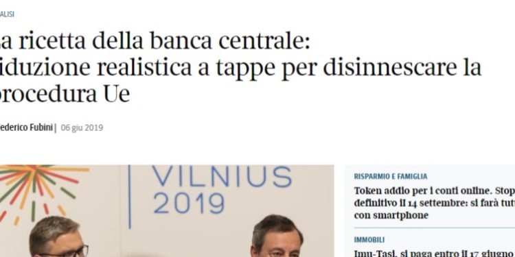 Draghi boccia i miniBOT (perchè altrimenti non diventerà primo ministro). Per adesso tutto come previsto: la BCE ridurrà l’acquisto di titoli italiani, per volere di quei tedeschi che restano sempre nipoti dei nazisti