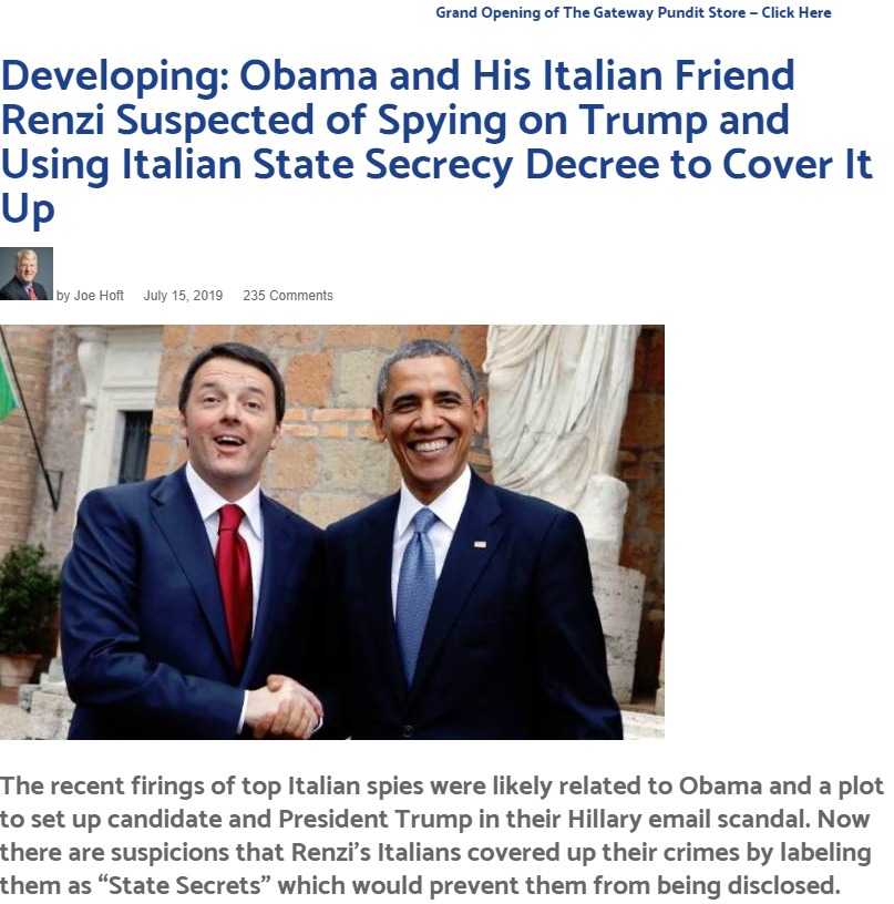 Trump benedice Giuseppe Conte come nuovo primo ministro e aborrisce il governo PD+M5S bollato ...