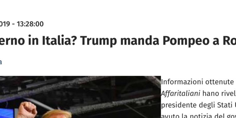 Mike Pompeo in viaggio lampo in Italia per incontrare Mattarella, in vece di Trump (parleranno di scacchi e porteranno fiori sulla tomba del padre Bernardo?)