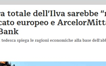 Ex ILVA: la procura di Milano vuole tutelare l’ “interesse pubblico”. E dove era tale interesse pubblico nel 2012, quando si diede seguito a denunce vecchie di lustri sull’ILVA inquinatrice? Proprio nel mezzo dell’attacco all’Italia ed a Berlusconi? Si apriranno fascicoli anche sull’operato dei giudici di Taranto?