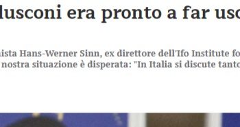 “Nel 2011 Berlusconi aveva un piano per uscire dall’euro”, onde evitare di fare arrivare la troika imposta da Parigi e Berlino. Ecco perchè Giulio Tremonti, storico ex ministro, è il candidato Premier ideale per evitare il MES!