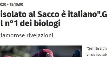Breaking: il presidente dell’Ordine dei biologi italiano ha affermato che il coronavirus reperito in Lombardia sembra influenzale senza attinenze con il virus cinese e diciamo nazionale (circolerebbero due virus diversi). Che sta succedendo?