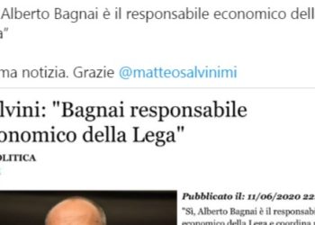 Mentre il governo vara di fatto un certificato di credito fiscale, Borghi viene sostituito con Bagnai nel ruolo di referente economico della Lega. Buona notizia!