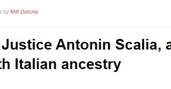 Il giorno della nomina del Giudice della Corte Suprema forse più importante della storia USA, sostituto più di Justice Scalia che di Justice Bader Ginsburg, ricordiamo il nostro grande Oriundo Antonin