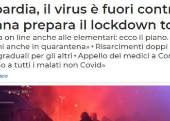 E’ in corso un tentativo di golpe per abbattere Conte prima della riconferma di Trump? Non si spiega che sia ad es. il Gov. leghista Fontana ad imporre sia il coprifuoco che pensare al lockdown totale. Mentre la colpa viene data al Premier!