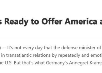 Clamoroso: il ministro della difesa tedesco offre un New Deal agli USA (accortisi che Trump sarà Presidente): il fine è ricreare il Reich militare in Europa