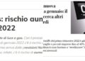 La data di inizio dell’implosione italica: 1.1.2022. Ecco perché (inflazione)
