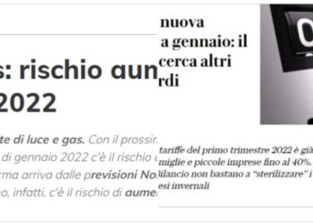 La data di inizio dell’implosione italica: 1.1.2022. Ecco perché (inflazione)
