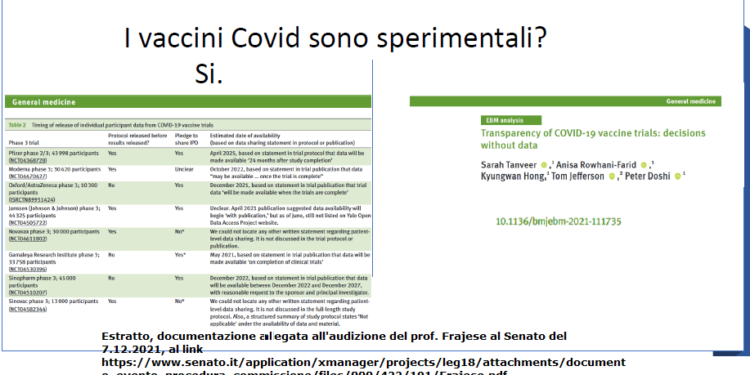 Alcune valutazioni fattuali sull’adenovirus vettore usato in alcuni sieri-COVID e l’insorgenza di epatiti gravi nei bambini