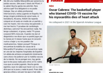 In memoria di Oscar Cabrera, morto di miocardite dopo aver denunciato che tutto accadde post “vaccinazione”
