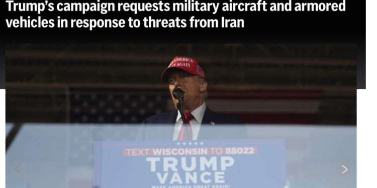 Biden approva la protezione militare di Trump, ai massimi livelli (protezione da Presidente)