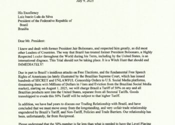 Il tragico caso dei giornalisti che “si dimenticano” di leggere la dichiarazione di Trump sui dazi al 50% al Brasile