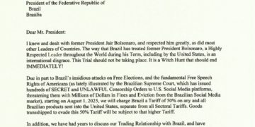 Il tragico caso dei giornalisti che “si dimenticano” di leggere la dichiarazione di Trump sui dazi al 50% al Brasile