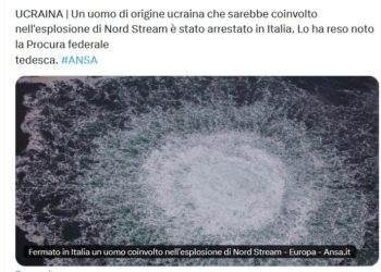 Ucraino arrestato in Italia con mandato tedesco per aver fatto saltare per aria il North Stream!