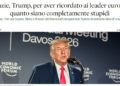 Il dramma Europeo di NON potersi chiamare Ernesto, ma Emmanuel: Trump ricorda ai leader europei quanto sono stupidi