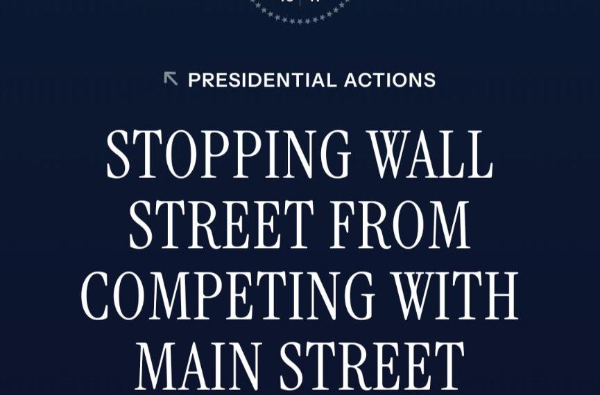 Il Presidente Trump cancella il collettivismo oligarchico rapace sulle case degli Americani: in USA le corporations non potranno acquistare le case dei morosi dell’ipoteca